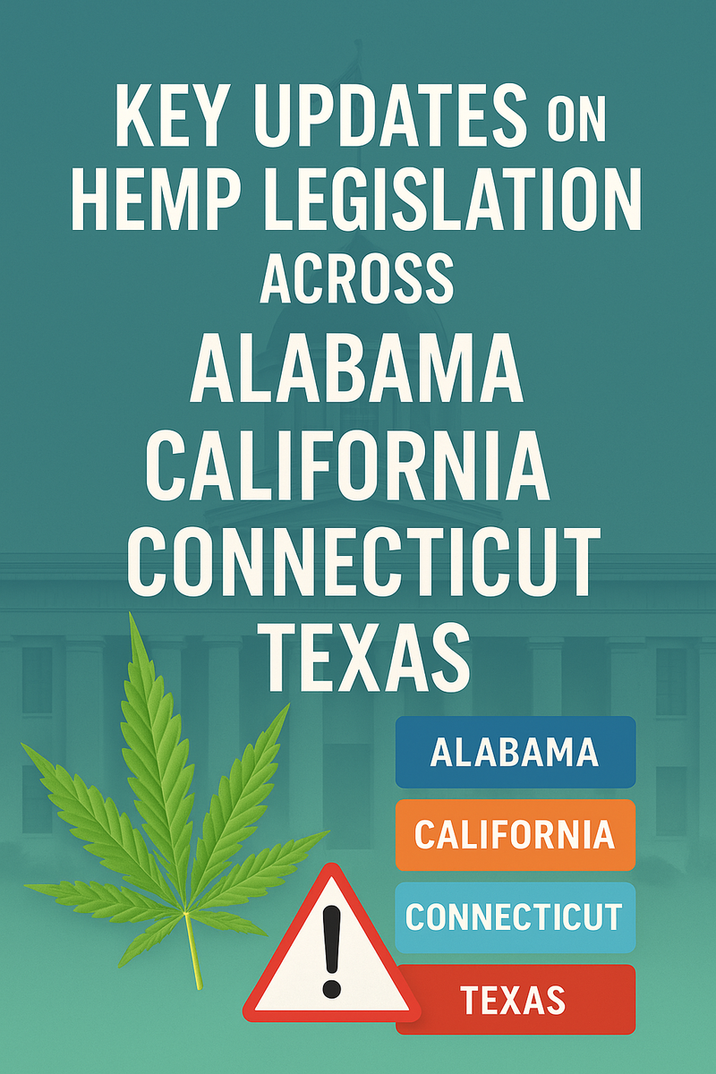 Key Updates on Hemp Legislation Across Alabama, California, Connecticut, and Texas&nbsp;